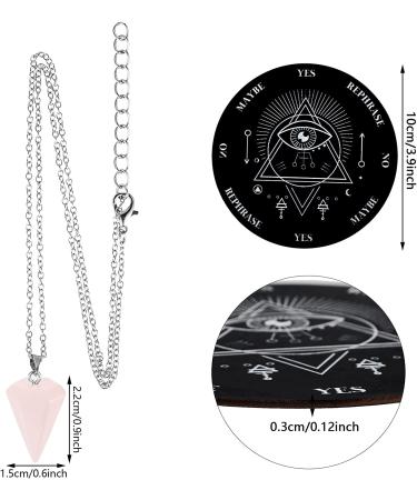 Wooden Pendulum Board Dowsing Divination Pendulum Witchcraft Altar Supplies with Crystal Necklace and Wooden Pendulum Board Metaphysical Message Board Kit  6 Inch (White) Black - Buy Online on GoSupps.com