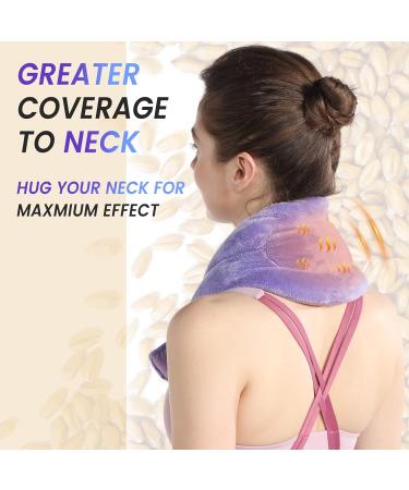 SuzziPad Microwavable Heating Pad for Neck Pain + Heated Eye Mask - Lavender Neck Warmer for Stress Relief - Hands-Free, Moist Heat Wrap - Hot/Cold Compress Bean Bag - Buy Online on GoSupps.com