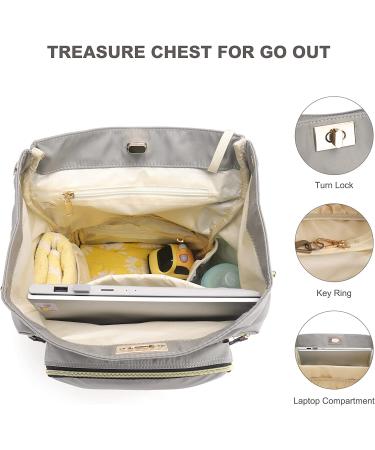 VS VOGSHOW Diaper Bag Backpack: Stylish & Durable Gray Maternity Nappy Bag - Buy Online on GoSupps.com
