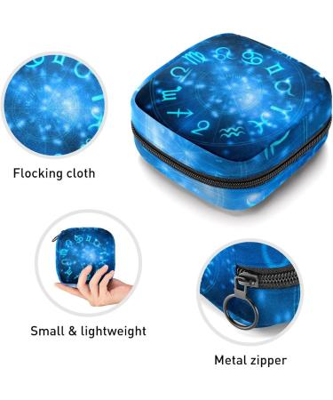 GIAPB Period Bag | Sanitary Napkin Storage Pouch | Blue Zodiac Design | Travel Makeup Organizer - Buy Online on GoSupps.com