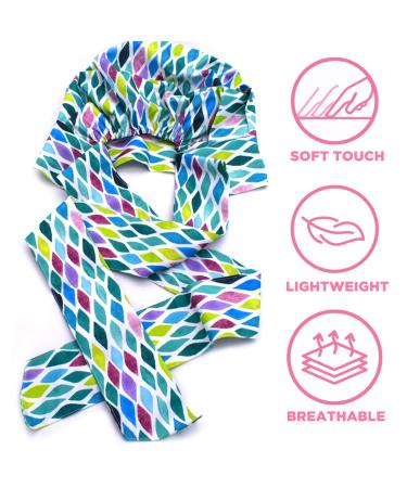 ADAMA Adjustable Shower Cap for Voluminous Hair - Prevent Breakage and Preserve Style with Adjustable Straps - Machine Washable - Green - Buy Online on GoSupps.com