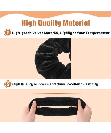 4-Piece Black Hair Tie Set - Elastic Hair Tapes Soft Ponytail Holders & Hair Jewelry for Women & Girls - Buy Online on GoSupps.com