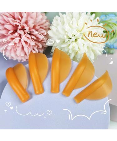 Wekuw 10-Piece Silicone Eyelash Lift Pads - Ideal for Curved Eyelash Styling - Orange Lash Lift Tools - Buy Online on GoSupps.com