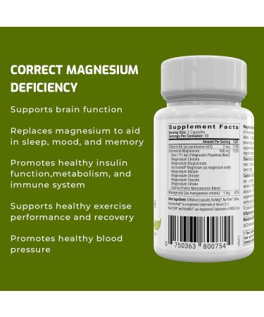 Magnesium Breakthrough 4.0 Supplement - 7 Forms Including Bisglycinate, Malate, Citrate - Natural Sleep Aid & Brain Support - 60 Capsules - Buy Online on GoSupps.com