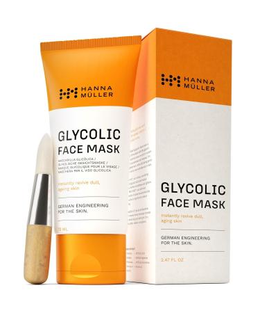 8% Glycolic Acid Face Mask - Exfoliating Face Mask Helps Reduce Acne Marks Fine Lines and Wrinkles - Chemical Exfoliant for Face & Brightening Face Mask Face Peeling Treatment for Sensitive Skin