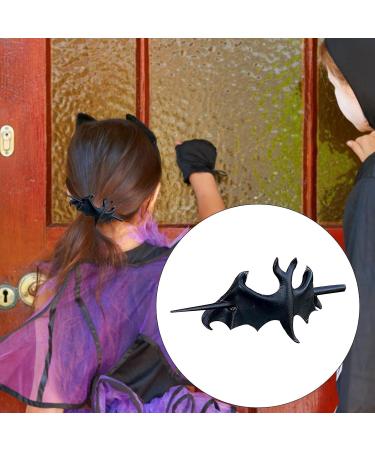Halloween Bat Hair Clips - Gothic French Halloween Bat Knot Hair Clips - Non-Slip Retro Creative Hair Sticks Hair Pin Slide For Curly Straight Hair - Buy Online on GoSupps.com