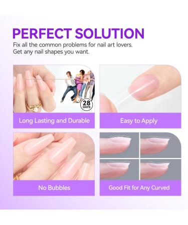 6 in 1 Gelike EC Nail Glue Gel - Peachy Jelly Color Gel Polish Base Coat, Long Lasting & Strong - Soak Off UV Extension - Buy Online on GoSupps.com