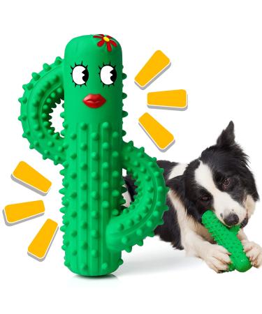 Rmolitty dog toys indestructible k toy Puppy chewing for denture puppies durable squeaking toys made of rubber for small to medium -sized dogs cactus - Buy Online on GoSupps.com