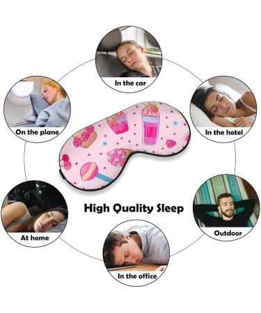 Pink Ice Cream Lollipops Sleep Mask | Adjustable Light Blocking Eye Mask for Men & Women - Buy Online on GoSupps.com