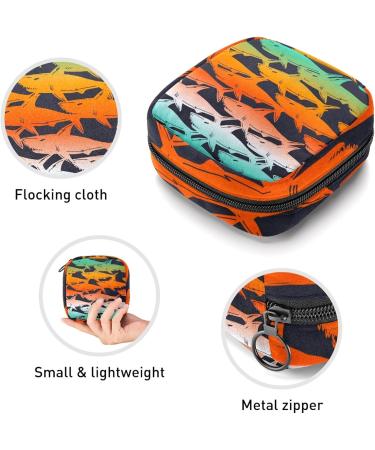 Shark Print Sanitary Napkin Storage Bag | Menstrual Cup Holder | Nursing Pad Organizer - Color 4 - Buy Online on GoSupps.com