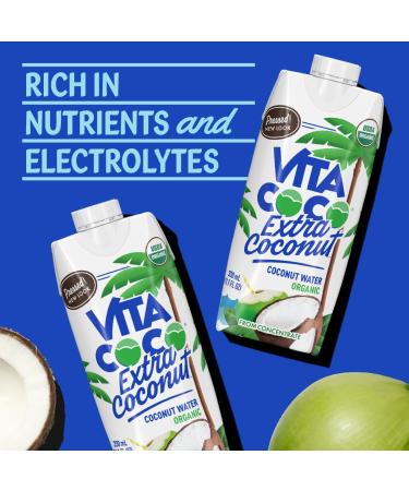 Vita Coco Organic Coconut Water Pressed | More Coconutty Flavor | Natural Electrolytes | Vital Nutrients | 11.1 Fl Oz (Pack of 12) - Buy Online on GoSupps.com