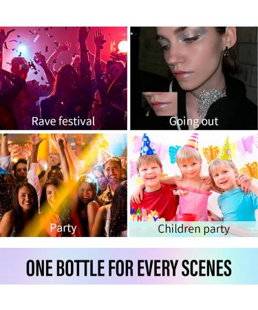  Eastuy Shiny Highlighter - Full Body Shimmering Gel with Colorful Glitter Novelty Body Makeup Products for Parties Bars Travel Performances Dancing Eastuy - Buy Online on GoSupps.com