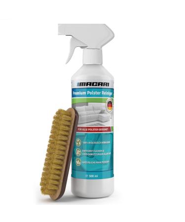 Macari 500 ml Premium upholstered cleaner sofa & car.Sustainable sofa cleaner couch mattresses carpet car seat and textile cleaner including upholstered brush everything in a set made in Germany.Upholstered cleaner + brush - Buy Online on GoSupps.com