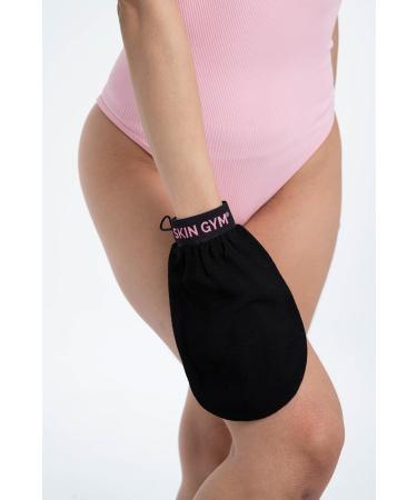 Skin Gym Exfoliating Body Mitt Scrubber - Deep Exfoliating Gloves for Smooth Glowing Skin - Dead Skin Remover & Pore Unclogger - Black - Buy Online on GoSupps.com