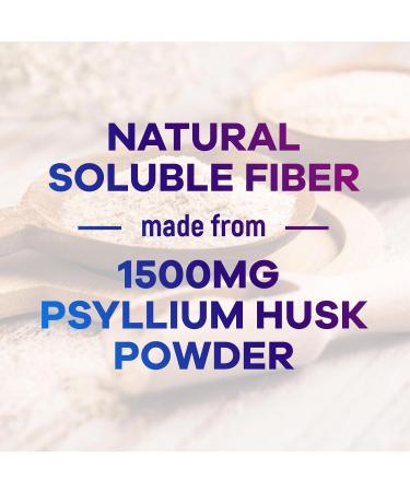 Psyllium Husk Fiber Supplement 1500mg - Vegan Prebiotic Soluble Fiber for Daily Digestive Health & Regularity Support Natural Psyllium Powder Caps Sugar-Free Non-GMO & Gluten-Free - 120 Capsules 120 Count (Pack of 1) - Buy Online on GoSupps.com