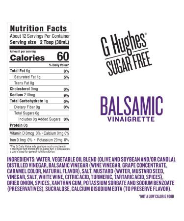 G Hughes Sugar Free Italian Balsamic Raspberry Dressing 12 Fl Oz (Pack of 3) - Buy Online on GoSupps.com