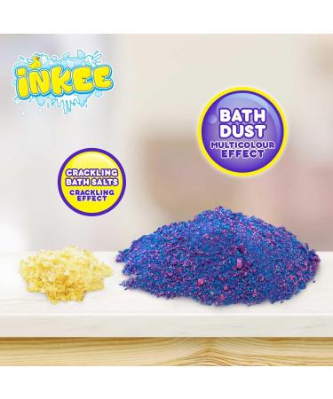Inkee Galupy Mermaid Swimming Dust | Colorful Bathing Additive for Kids | 60g Crackling Salt with Jojoba Oil & Banana Milkshake Aroma - Buy Online on GoSupps.com