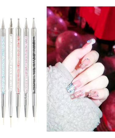Smukdoo Nail Art Liner Brushes 5pcs Set | Double-Ended Dotting Tools for Manicure | Nail Art Drawing Drill Brush Pen - Buy Online on GoSupps.com