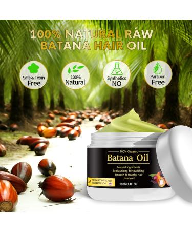 Buy Batana Hair Growth Oil - 100% Raw Organic Oil from Honduras for Men & Women | Anti Hair Loss & Split Ends Treatment - 3.4 FL oz - Buy Online on GoSupps.com