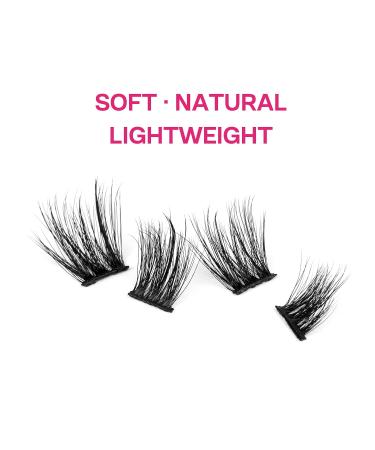 DIY Cluster Lash Extension Kit - CALAILIS Faux Mink Lashes for Natural Look | 3 Pairs of Individual Cluster Lashes - Buy Online on GoSupps.com