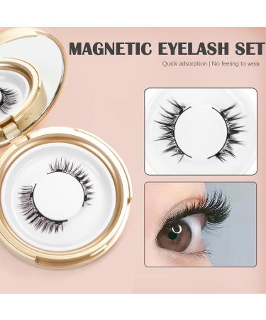 Buy 2 Pair Magnetic Lashes with Applicator | 3D Natural Look Reusable & Easy to Wear | No Glue Needed | International Shipping - Buy Online on GoSupps.com
