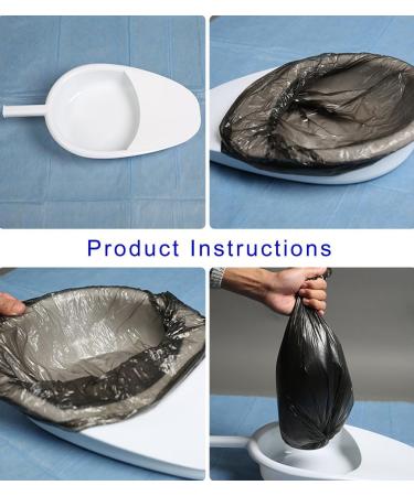 Medical Plastic Bedpan with Cover - Stable PP Bedpan Heavy Duty Smooth for Bed Bound Patient Elderly People with Disabilities White - Buy Online on GoSupps.com