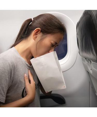 Lurrose 25pcs Disposable Vomit Bags for Car & Motion Sickness - White Throw Up Bags for Pregnancy Sickness - 23.50X12.00X7.50cm - Buy Online on GoSupps.com