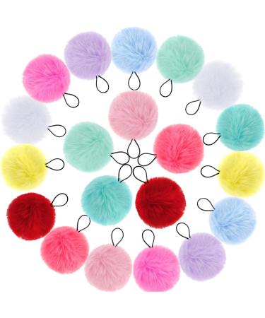 20 Pieces Pom Ball Elastic Hair Ties Cute Pom Hair Bands Pompoms Fluffy Ponytail Holders for Women Girl Kids Hair Accessories  10 Colors - Buy Online on GoSupps.com