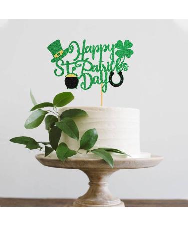 Ercadio 1 Pack Happy St Patrick's Day Cake Toppers Happy St Patrick's Day Cake Picks with Four Leaf Green Hat for st.Patrick s Day Birthday Baby Shower Party Cake Decor Supplies Pattern 12 - Buy Online on GoSupps.com