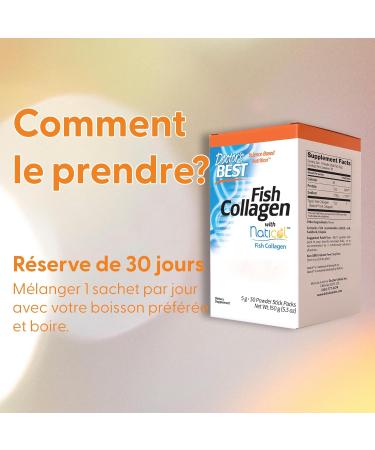 Doctor's Best Fish Collagen with Naticol 5000mg 30 Sachets High Dosed Amino Acid Lab Tested Gluten Free Soy Free Vegetarian Non-GMO - Buy Online on GoSupps.com