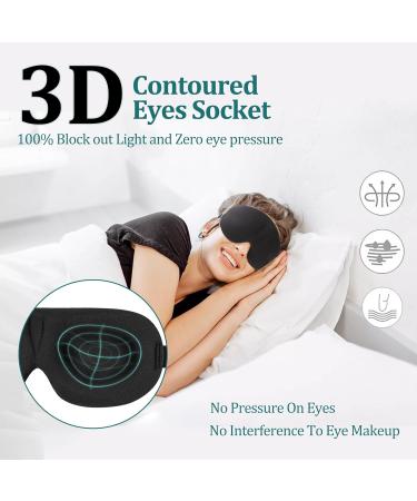 2 Pack 100% Blackout 3D Sleep Masks with Adjustable Strap - Perfect Eye Shade for Men & Women - Ultimate Comfort for Better Sleep - Buy Online on GoSupps.com