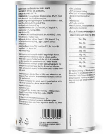 Buy Amazon Canned Wet Dog Food - Chicken in Sauce 1.24kg | Premium Dog Nutrition for Happy Pets - Buy Online on GoSupps.com
