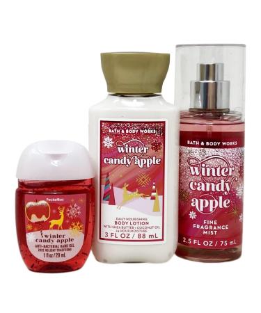 Bath & Body Works Winter Candy Apple Travel Gift Bag Set - Fine Fragrance Mist Body Lotion & Hand Gel | Perfect Holiday Gift - Buy Online on GoSupps.com