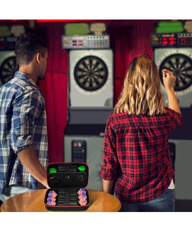 ALKOO Dart Case - Holds 12 Steel & Soft Tip Darts - Black with Flight Shape Protection & Storage Pockets - Buy Online on GoSupps.com