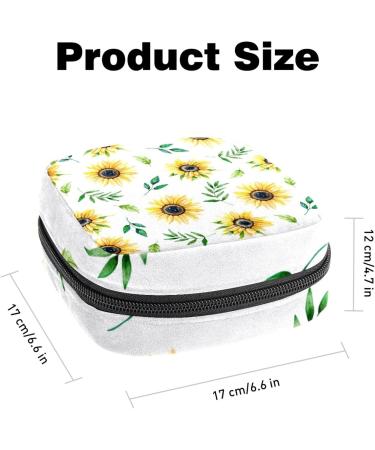 Sunflower Print Sanitary Napkin Storage Bag - Menstrual Pad Pouch for Women - Color 11 - Buy Online on GoSupps.com