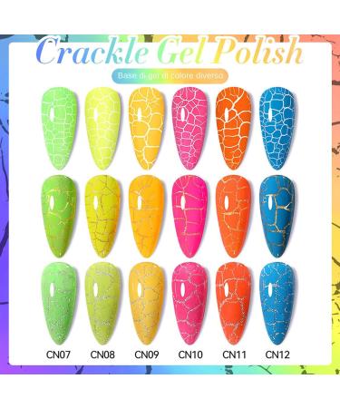 Set of 6 fluorescent gel colors chip-resistant beauty accessory | long-lasting sun-fading finish everyday wedding look quality decoration - Buy Online on GoSupps.com