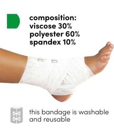 Medrull Universal Elastic Bandage - 10cm x 4m 5 Pieces - Air-Permeable Stretched Light Bandage with Clips - International Shipping Available - Buy Online on GoSupps.com