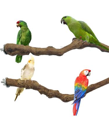 Allazon 4-Piece Bird Toy Set | Natural Wood Seat Rods & Grape Stick Swing for Parrots | Style 3 - Best for Birds - Buy Online on GoSupps.com