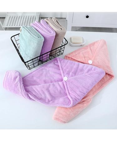 Super Absorbent Microfiber Hair Towel Set - 3 Quick-Dry Turbans with Buttons for All Hair Types | 25x65 cm - Buy Online on GoSupps.com