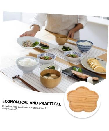 Alipis 1pc Tray Cottage Cheese with Fruit Wooden Bandejas para Comida Food Plate Coffee Table Snack Yellow 25X25X1.5CM - Buy Online on GoSupps.com