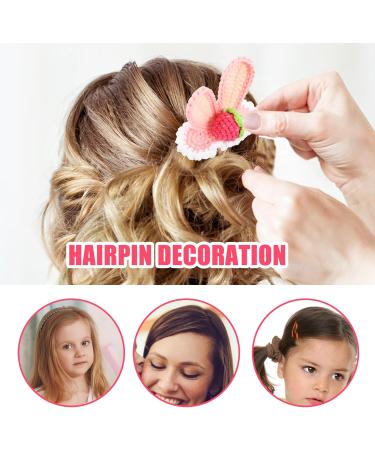 Holibanna Handmade Crochet Hair Accessories Bunny Ear Hair Clip Woolen Knitting Hair Clip Girls Hair Accessory Woolen Knitting Hair Clamp Barrettes Bunny Rabbit Ears Theme Hair Clips - Buy Online on GoSupps.com
