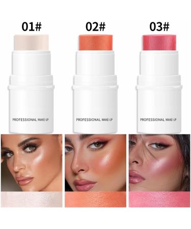  TianWlio Natural Look Long Lasting Makeup Blush Lazy Highlighter Red Pearl Stick Monochrome Texture Velvet Breathable Natural Feminine Powder Fishnet Red Face Blush - Buy Online on GoSupps.com