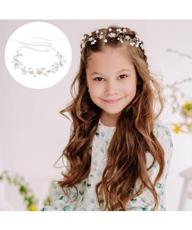 White Rhinestone Flower Girl Headpiece for Bride - Wedding Hair Accessories - Buy Online on GoSupps.com