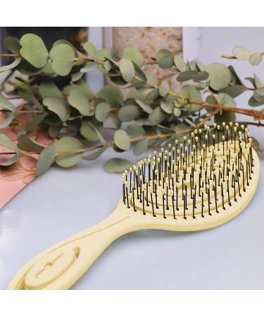Chiara Ambra Spiral Hairbrush - Eco-Friendly Yellow Hair Brush for Curls & Long Hair | Scalp Massage Brush for Women Men & Children - Buy Online on GoSupps.com