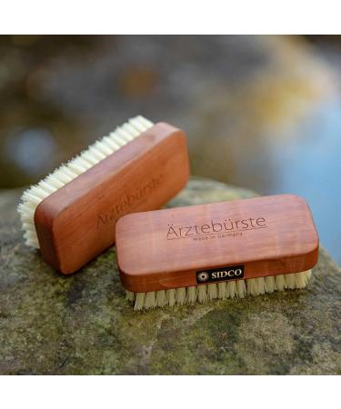 SIDCO Doctors Brush - Premium Pear Wood Nail & Hand Washing Brush | Durable Wooden Cleaning Tool for Healthy Nails - Buy Online on GoSupps.com