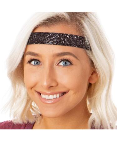Shop Hipsy Adjustable Wide Headband Gift Pack - Bling Glitter Black/Rose Gold/Gunmetal | Stylish & Comfortable for Ladies - Buy Online on GoSupps.com
