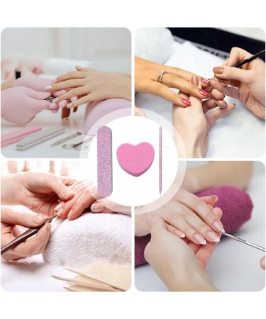 Vjeybv Nail File Buffer Block - Nail Buffer Files Double Sided Emery Board Manicure Tools with Heart-Shaped Buffer Cute Crystal Dot Drill Stick Polishing Shaping Sandpaper File for - Buy Online on GoSupps.com