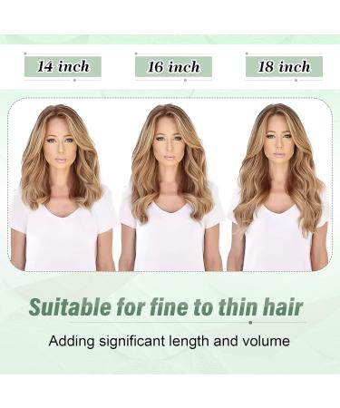 TESS Blonde Clip in Hair Extensions Real Human Hair - 14 Inch 60g Hair Extensions Clip in - 5 Pieces Clip in Hair Extensions - (Ash Blonde & Bleach Blonde) - Buy Online on GoSupps.com
