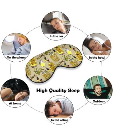 Bright Olives Seamless Sleep Mask - Adjustable Strap, Blocks Light, Ideal for Men and Women - Travel, Nap, and Night Sleep Blindfold - Buy Online on GoSupps.com
