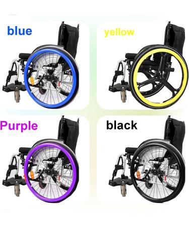 24in Silicone Wheelchair Push Rim Covers 1 Pair on-Slip Wear-Resistant Hand Push Cover Easy Installation/Easy Cleaning for Reduce Hand Wrist Forearm Sprains Purple - Buy Online on GoSupps.com